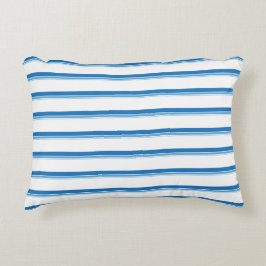 Cobalt Blue Modern Nautical Rand Prydnadskudde