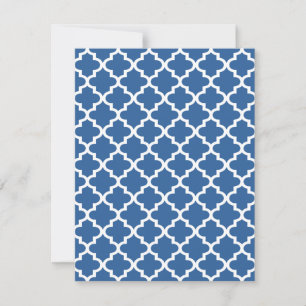Cobalt Blue Moroccan Tile Trellis Inbjudningar