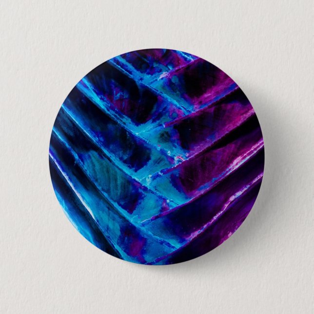 Cobalt Blue och Vibrant Lila Colorized Traveler  Knapp (Framsida)