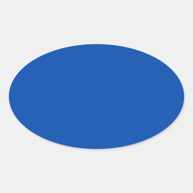 Cobalt Blue Ovalt Klistermärke (Framsida)