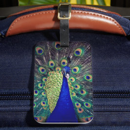 Cobalt Blue Peacock Bagagebricka