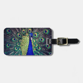 Cobalt Blue Peacock Bagagebricka