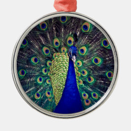 Cobalt Blue Peacock Julgransprydnad Metall