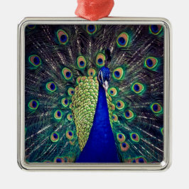 Cobalt Blue Peacock Julgransprydnad Metall