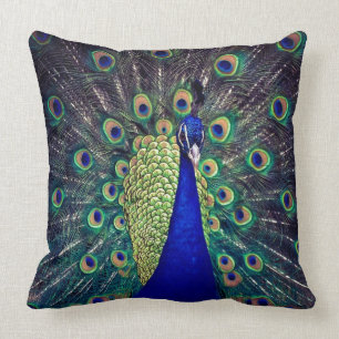 Cobalt Blue Peacock Kudde