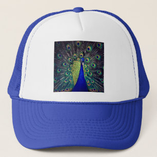 Cobalt Blue Peacock Truckerkeps