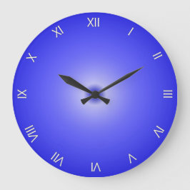 Cobalt Blue Roman Numerals Stor Klocka