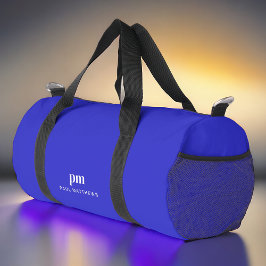 Cobalt Blue Simple Minimal Monogram och Namn