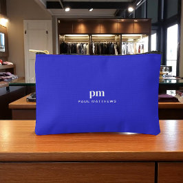 Cobalt Blue Simple Minimalist Monogram och Namn