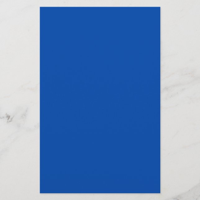 Cobalt Blue Solid Färg Brevpapper (Framsida)