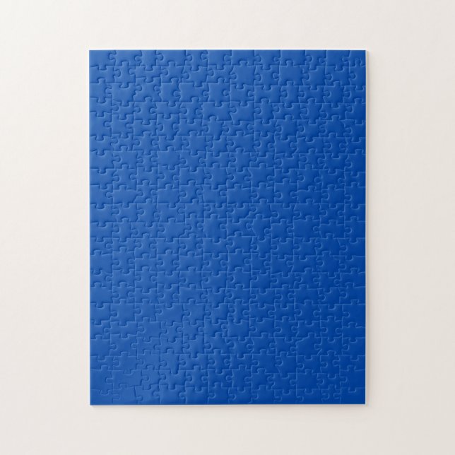 Cobalt Blue Solid Färg | Klassisk | ELEGANT Pussel (Vertikal)