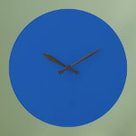 Cobalt Blue Solid Färg Stor Klocka<br><div class="desc">Cobalt Blue Solid Färg</div>