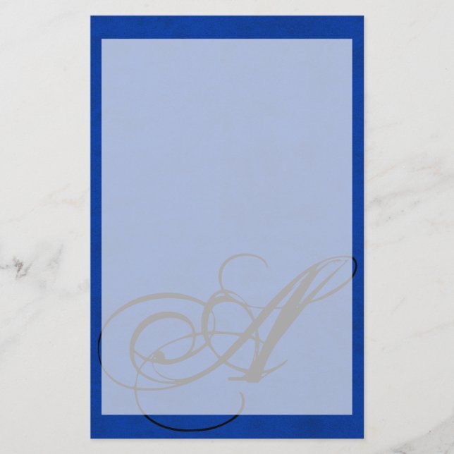 Cobalt Blue Velvet Personlig Home Casino Brevpapper (Framsida)