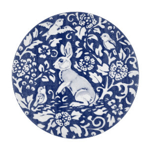 Cobalt Blue White Rabbit Bunny Bird Gorgous