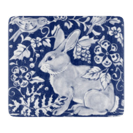 Cobalt Blue White Rabbit Bunny Delft Dedham Bird
