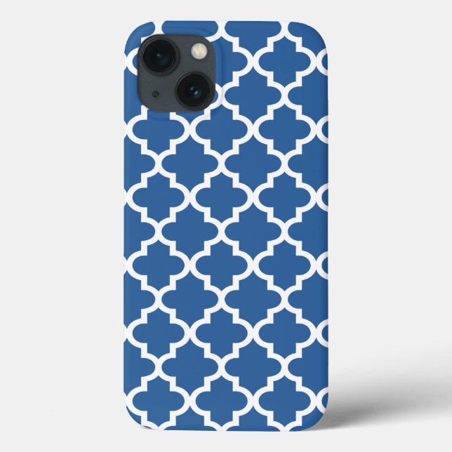 Cobalt Bright Blue Moroccan Tile Trellis (Baksida)