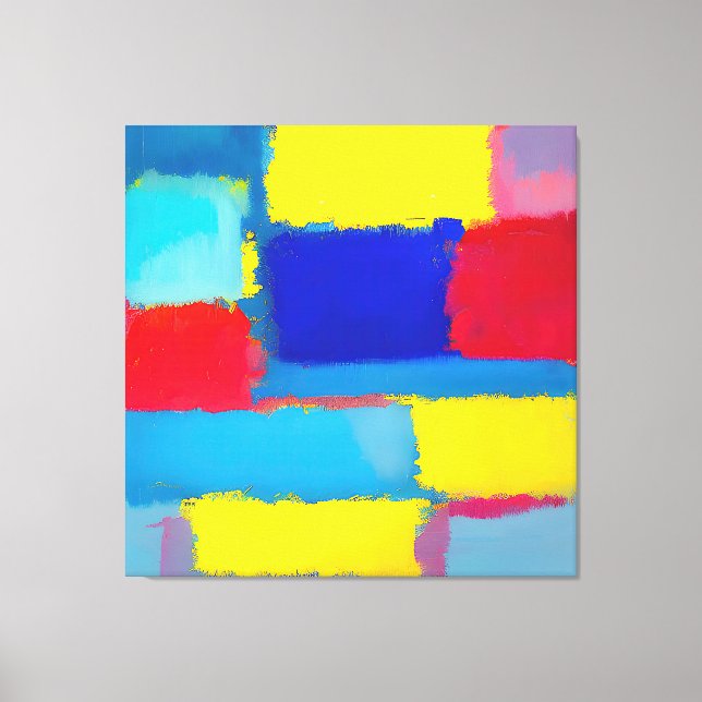 "Cobalt Carnival" Abstrakt Konst Canvastryck (Framsida)