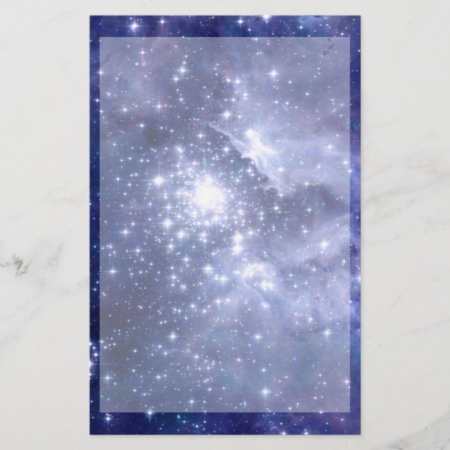 Cobalt Dreams Stars Galaxies Space Universe Brevpapper (Framsida)