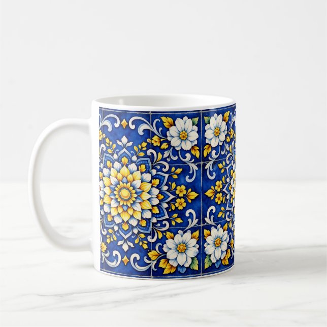 Cobalt Garden Glow Tile  Kaffemugg (Vänster)