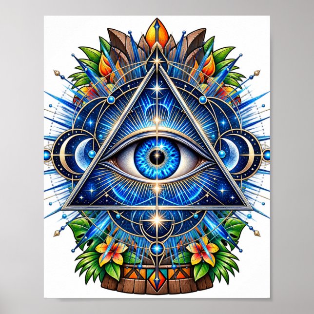 Cobalt Orbit Eye-affisch Poster (Framsidan)