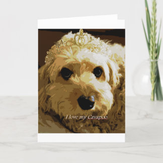 CobaltMoonDesign Cavapoo hälsningkort Kort