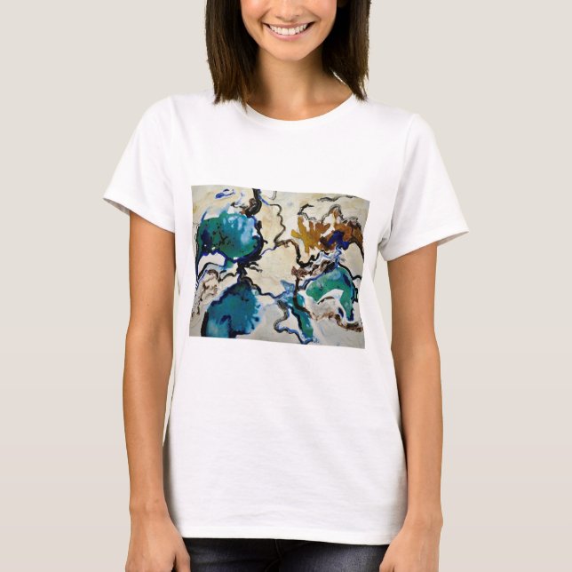 CobaltMoonDesign - lagun för konstt-skjorta blått T-shirt (Framsida)