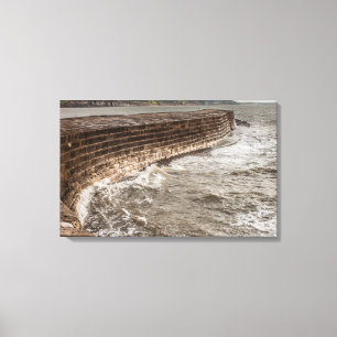 Cobb-havets havsvatten i Lyme Regis Canvastryck