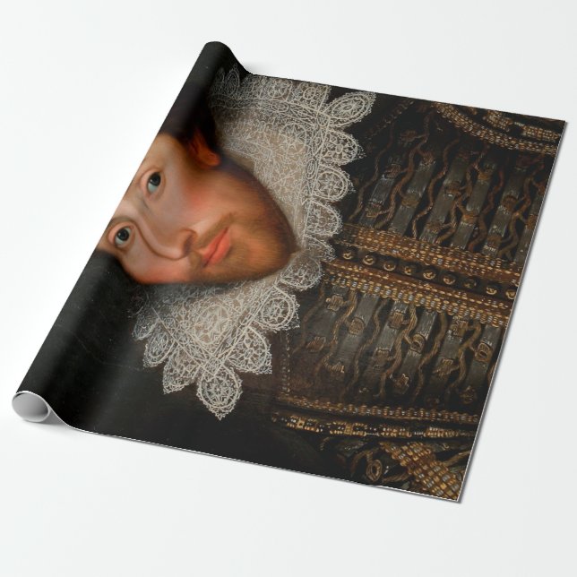 Cobbe porträtt William Shakespeare Presentpapper (Utrullad)