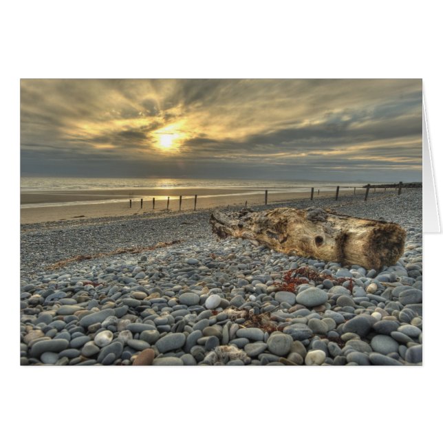 Cobblestone Beach Hälsningskort (Framsidan Horizontal)