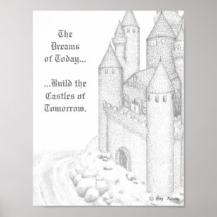 Cobblestone Castle (med Anpassade Text) Poster