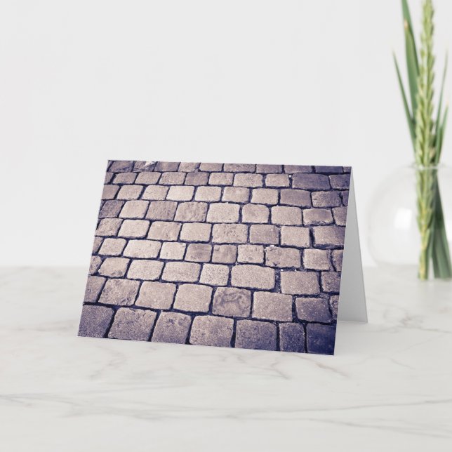 Cobblestone Street Detail, Vågrät Kort (Framsida)