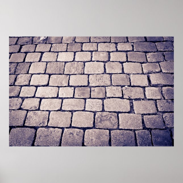 Cobblestone Street Detail, Vågrät Poster (Framsidan)