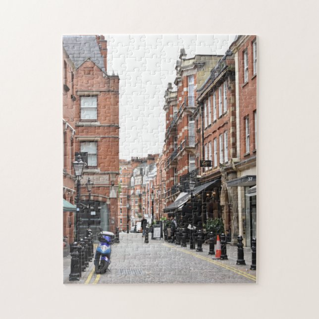 Cobblestone Street Kensington London England Pussel (Vertikal)