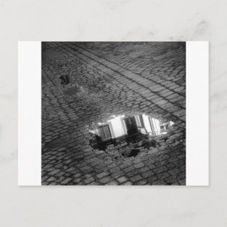 Cobblestone Street with puddle, Innsbruck Austria Vykort