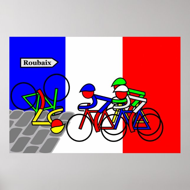 Cobblestones nära Roubaix - Tour de Frankrike Poster (Framsidan)