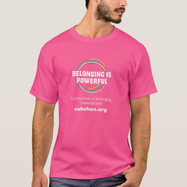 CoBC Light Text T-Shirt - Tillhör är kraftfull (Framsida)