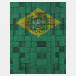 Cobertor de Lã Bandeira Imperial do Brasil Fleecefilt