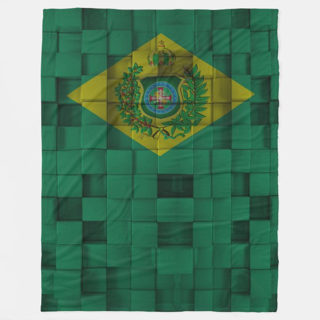 Cobertor de Lã Bandeira Imperial do Brasil Fleecefilt (Framsidan)