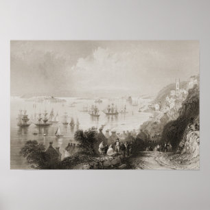 Cobh hamn, kork, Irland Poster