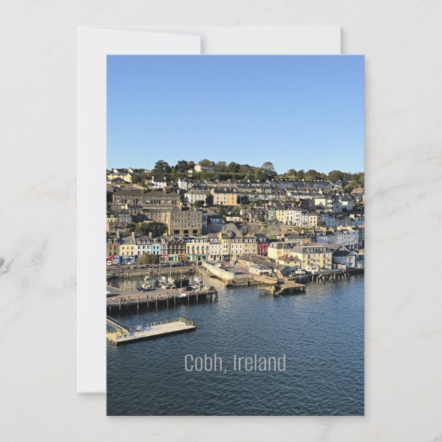 Cobh, Irland Kort (Framsida)