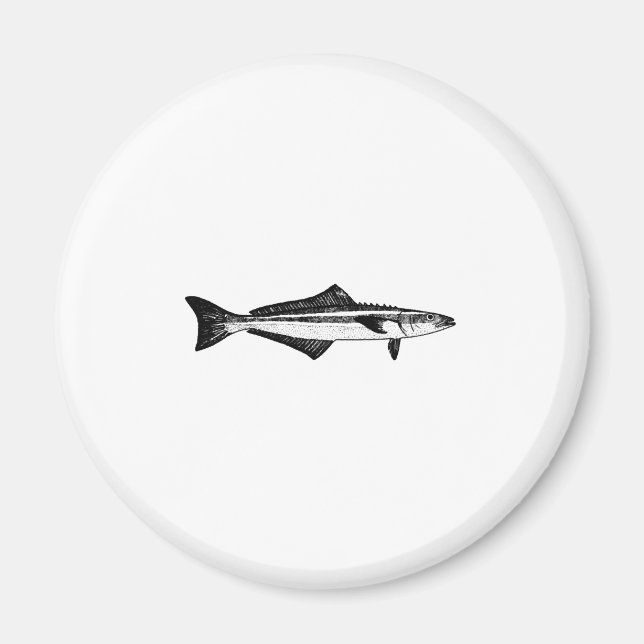 Cobia Line Art Logotyp Magnet (Framsidan)