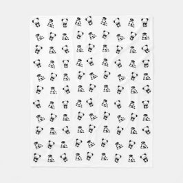 Cobija panda fleecefilt