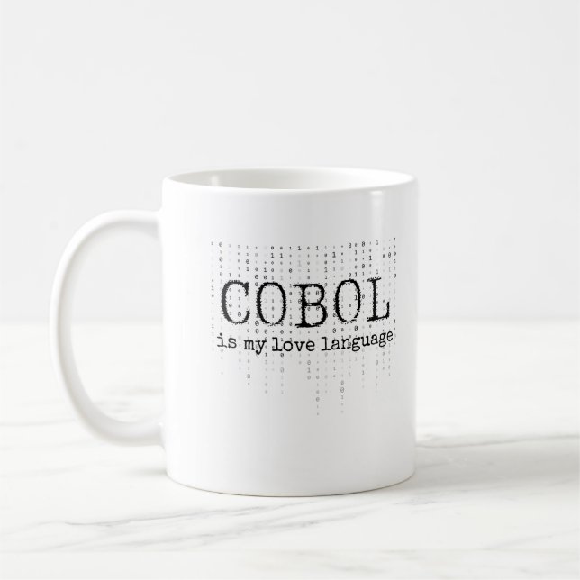 Cobol är mitt kärlek-språk.b kaffemugg (Vänster)