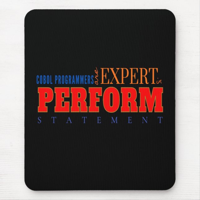 COBOL Expert Perform Statement Klassisk Kodning  Musmatta (Framsidan)