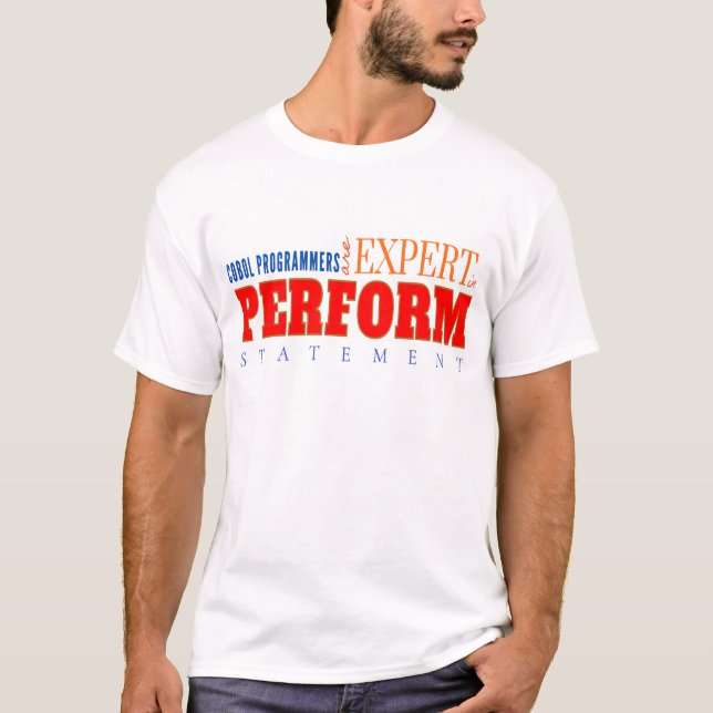 COBOL Expert Utför Påstående Classic Coding T Shirt (Framsida)