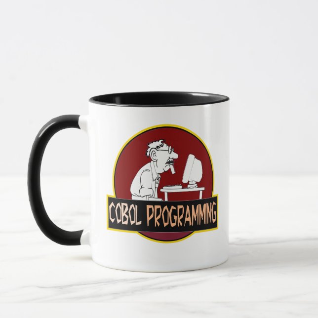 COBOL-programmerare - gammal skolans kodningslegen Mugg (Vänster)