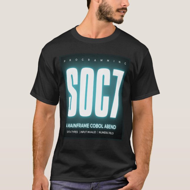 Cobol-programmering Abend Soc7 T Shirt (Framsida)