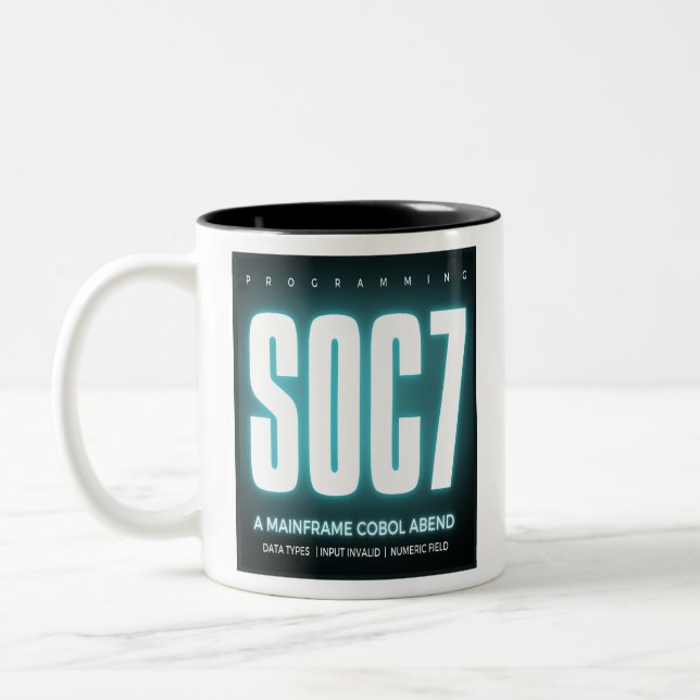 Cobol-programmering Abend Soc7 Två-Tonad Mugg (Vänster)