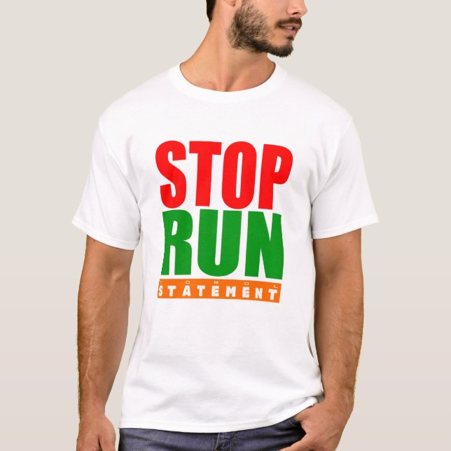 Cobol-programmering Stop Run-sats T Shirt (Framsida)