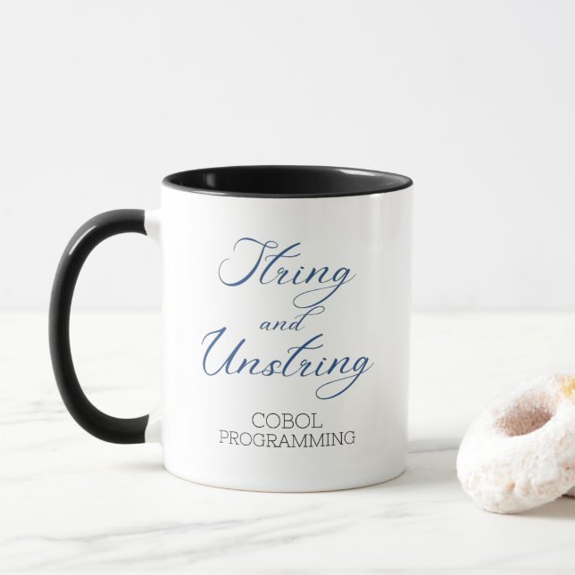 Cobol programmering String och Unstring Verb Mugg (Med munk)